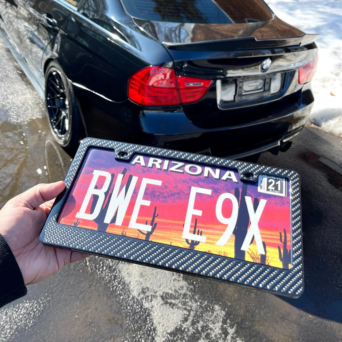 Carbon Fiber License Plate Frame
