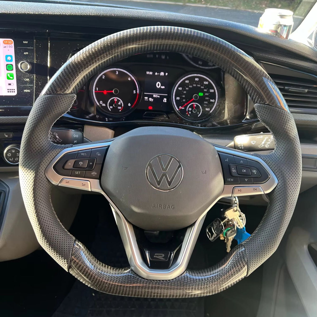 OPTIC Carbon Fibre Custom Steering Wheel For VW Golf MK8 (2019+)